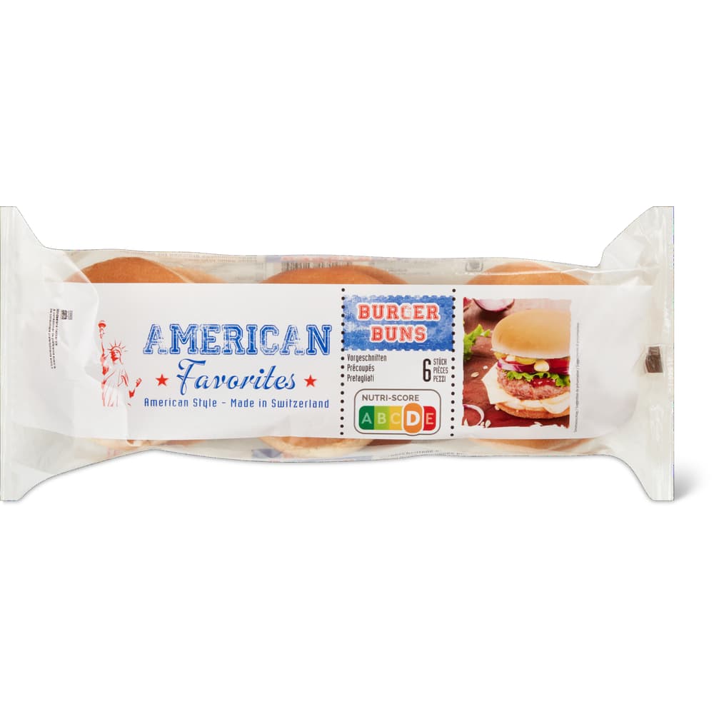 American Favorites Vorgeschnittene Brötchen für Hamburger und Sandwiches