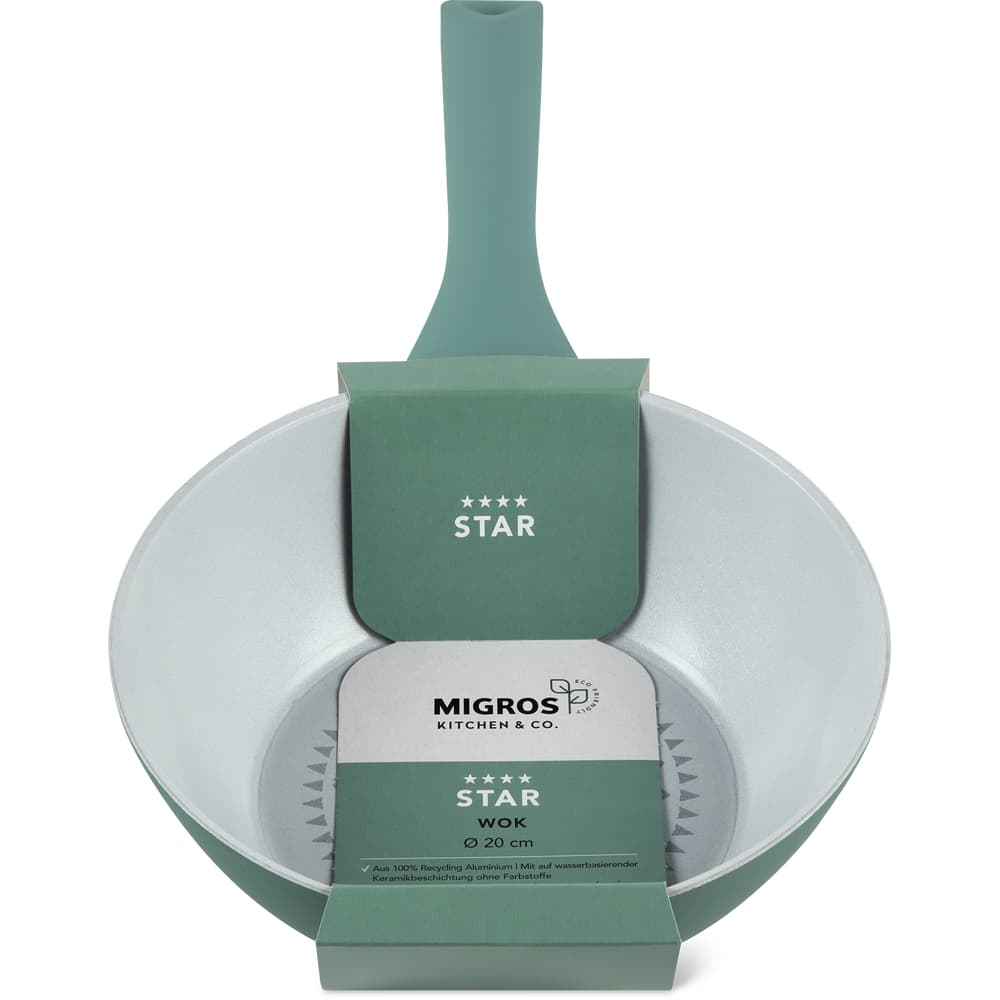 Migros Kitchen & Co. Star Wok Ø 20 cm, grün