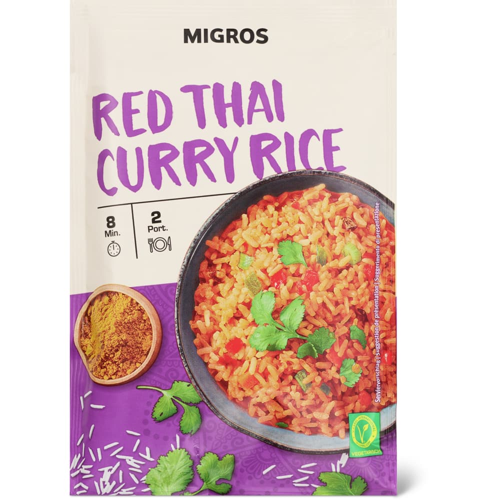 Migros Red Thai Curry Rice vegetarisch