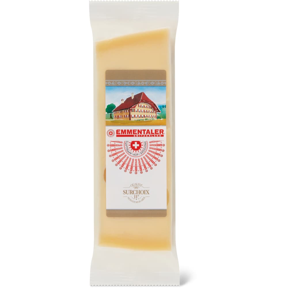 Emmentaler Schweizer Hartkäse, vollfett, aus Rohmilch Surchoix