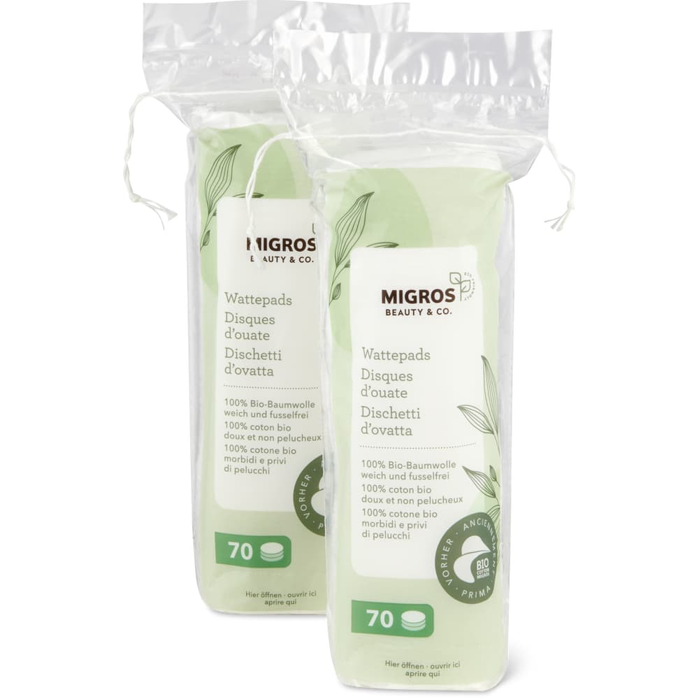 Migros Beauty & Co. Eco Wattepads Duo 100% Bio Baumwolle, weich & fusselfrei