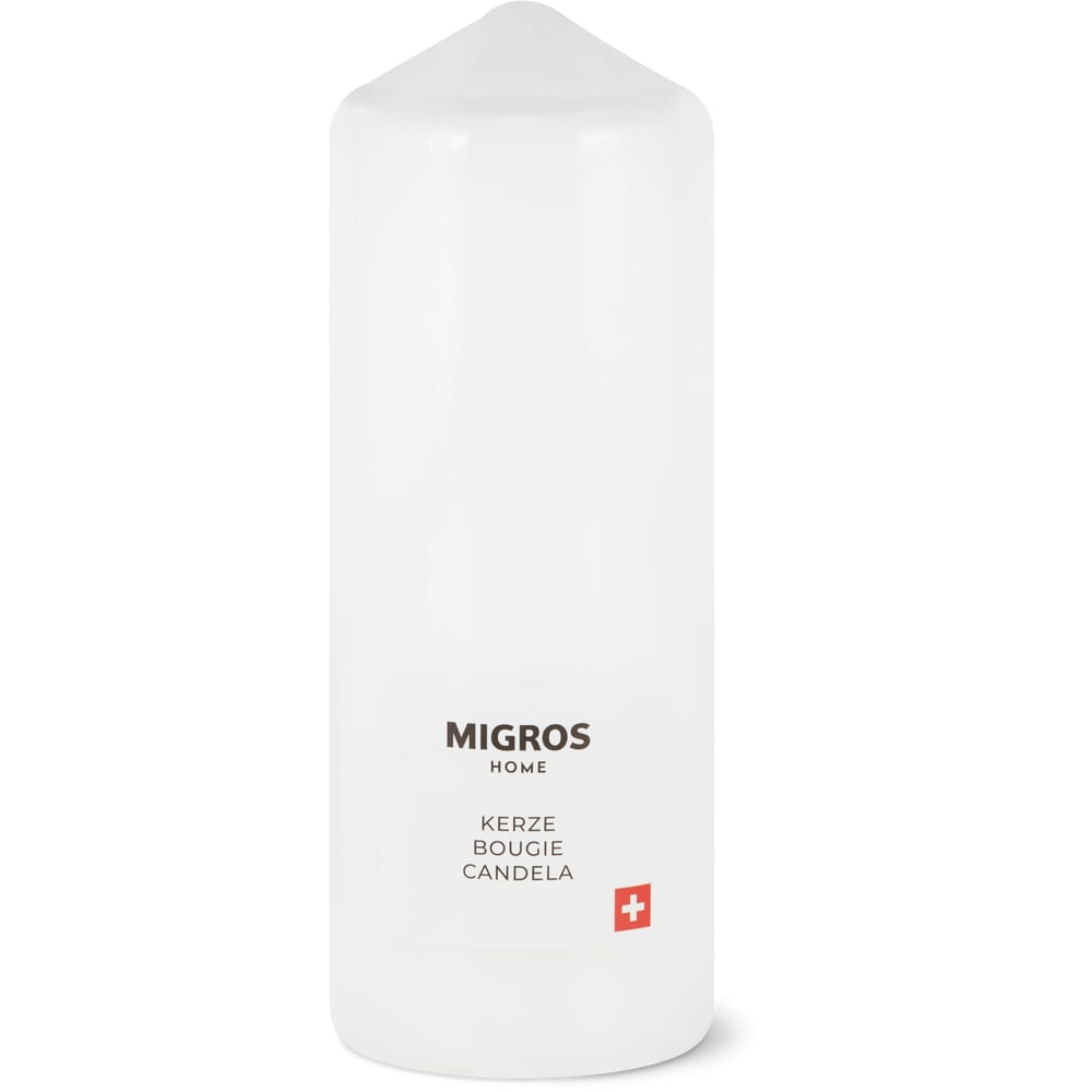 Migros Home Zylinderkerze 100h, 220 x 80mm, weiss