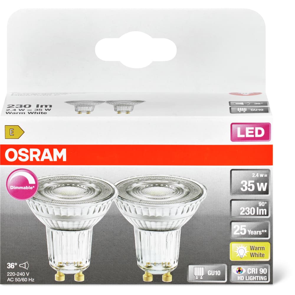 Osram Led Leuchtmittel PAR16 35W GU10 DIM DUO