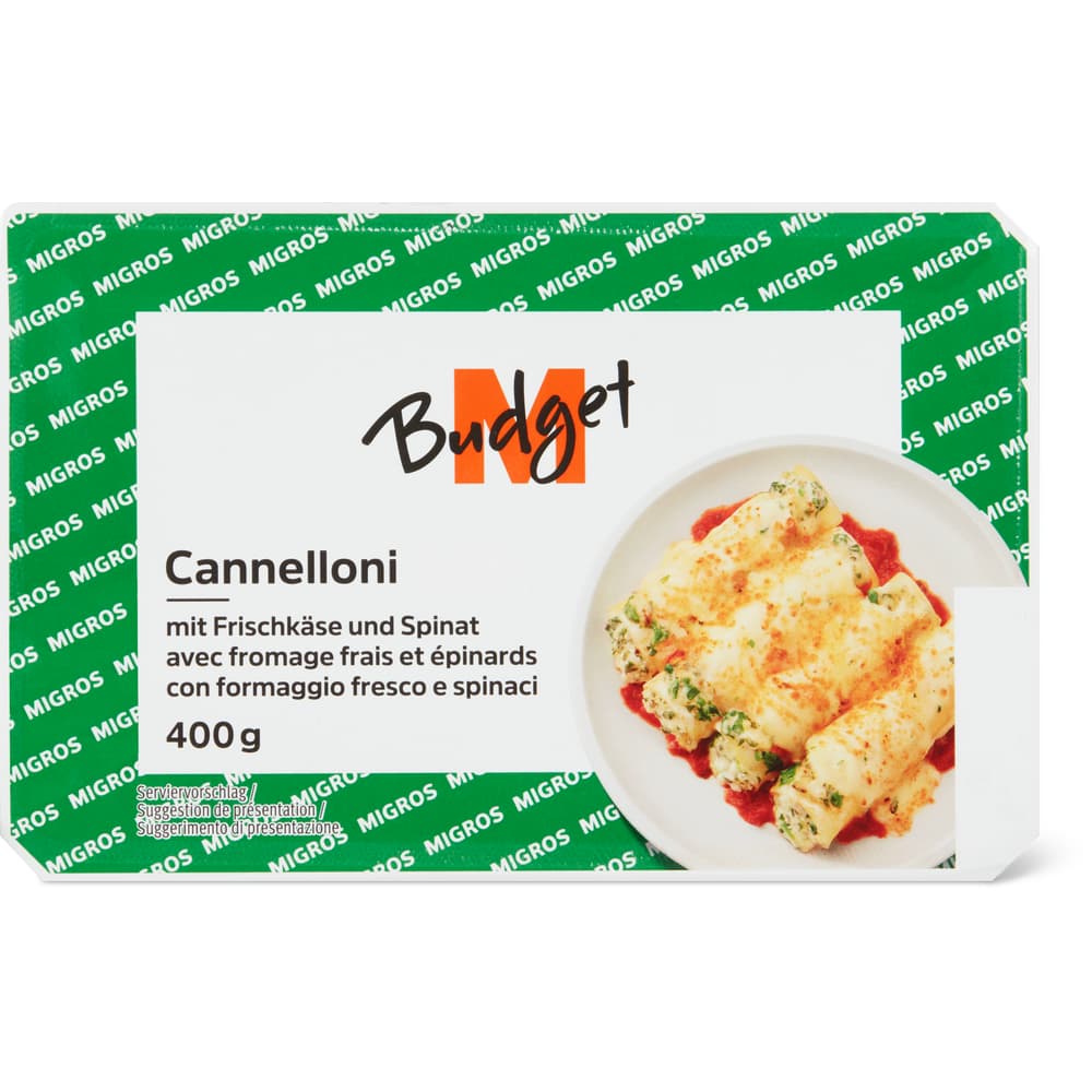 M-Budget Cannelloni mit Frischkäse und Spinat