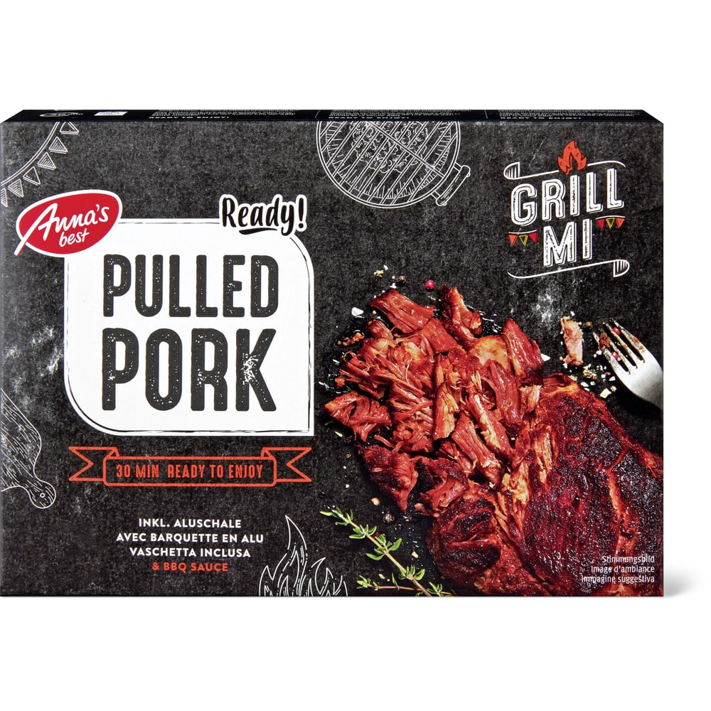 Grill mi Pulled Pork mit Sauce