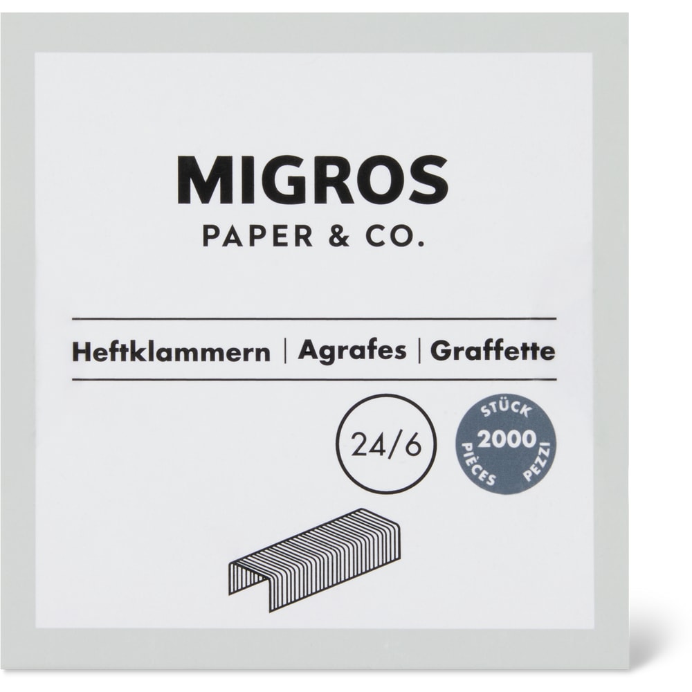 Migros Paper & Co. Heftklammern 24/6 2000 Heftklammern
