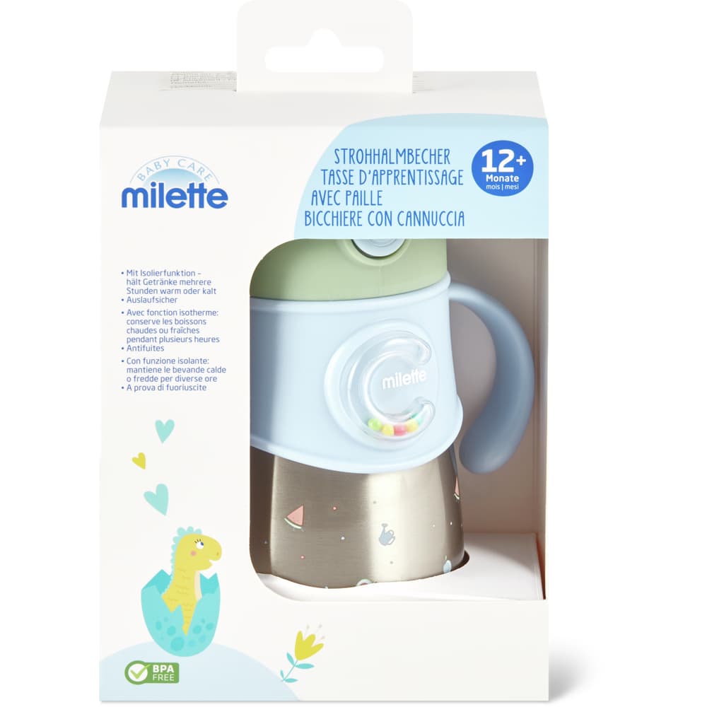 Milette Baby Care Strohhalmbecher isoliert 12 M+