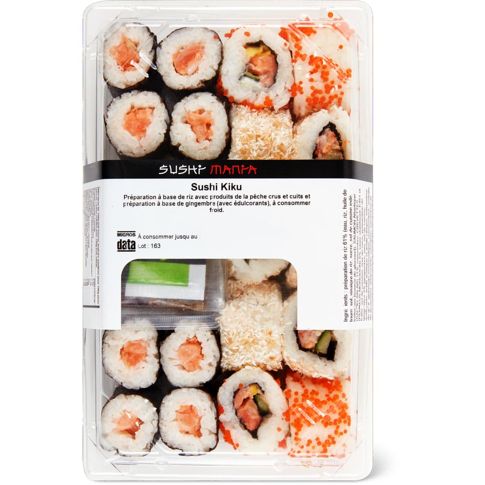 Sushi Mania Sushi - Tsubaki mit Ingwer, Wasabi und Soja Sauce