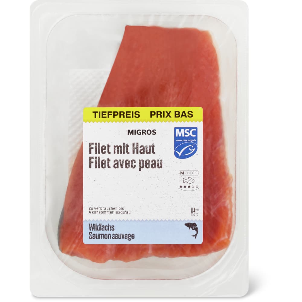 Migros MSC Wildlachsfilet mit Haut