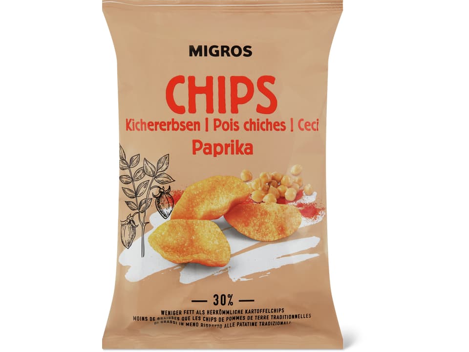 Chips aus Kichererbsen Paprika