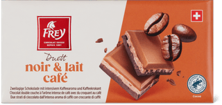 Frey Duett Tafelschokolade Noir & Lait Café