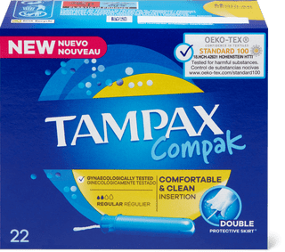 Tampax Tampon Compak Regular mit Einführhilfe