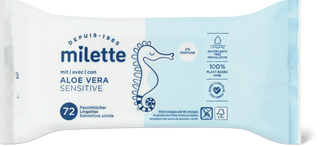Milette Salviettine umidificate Sensitive Aloe Vera 0% profumo