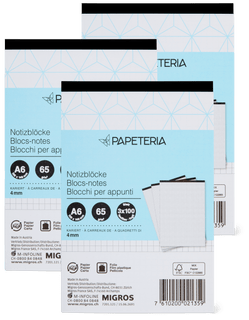 Papeteria A6 65g/m2 Blocchi appunti