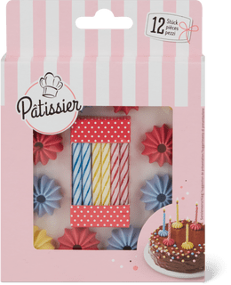 Patissier Décorations en sucre avec bougies