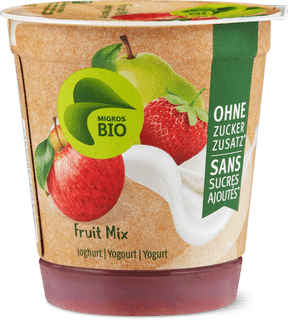 Migros Bio Joghurt Fruitmix o. Zucker.