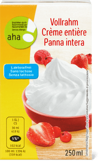 Vollrahm laktosefrei aha!