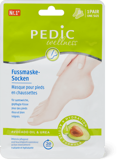 Pedic calzini con maschera per i piedi avocado