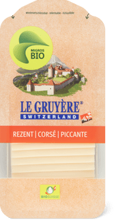 Migros Bio Le Gruyère fette picca.