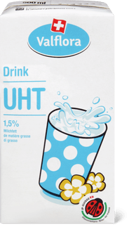 Valflora IP-SUISSE Lait boire 1.5 % de gras, UHT