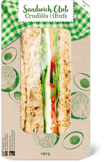 Sandwich crudites oeufs