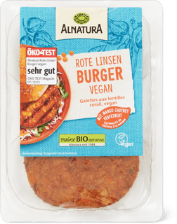 Alnatura burger aux lentilles corail