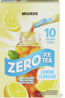 Migros Ice Tea Zero Lemon instant sticks, sans calories