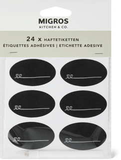 Étiquettes ovales noir