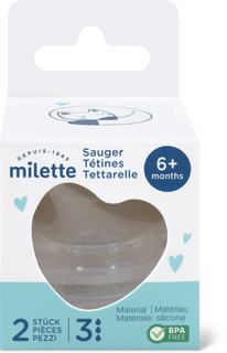 Milette Tétine taille 6+ m.