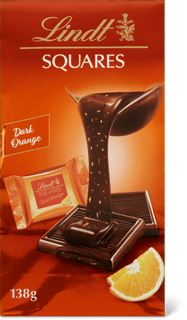 Lindt Squares Dark Orange