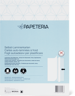 Papeteria 6 Selbstlaminierkarte A4