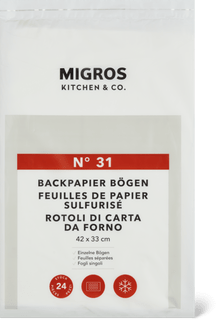 Migros Kitchen & Co. Baking Paper Sheets 42 x 33 cm