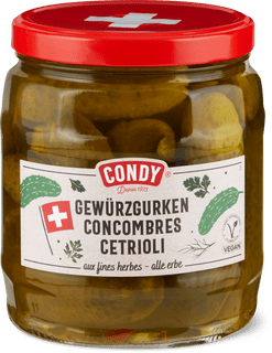 Condy Swiss gherkins with herbs