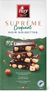 Frey Suprême  Tavoletta di cioccolato Fondente con nocciole