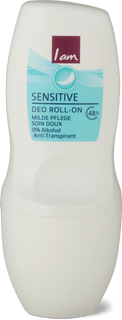 I am Deodorante roll-on Sensitive 0% alcool, 48h, antitraspirante