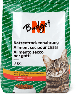 M-Budget Aliment sec pour chats riche en volaille, avec bœuf