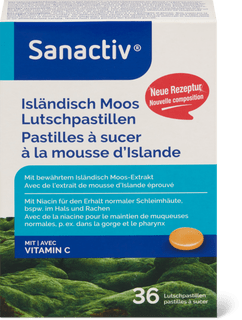Sanactiv Icelandic Moss Lozenges, New Formula