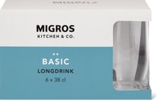 Basic Longdrink 6 pièces, 38cl