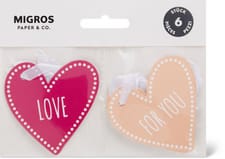 Etiquettes cadeaux Coeurs