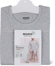 Men's Pyjama Bio (Farbe: grey, Grösse: XL)