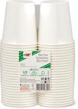 M-Budget gobelets en carton, 2dl