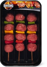 Grill mi brochettes boulettes poivre