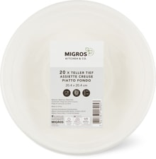 K&C Assiettes 20.4cm fibres canne à sucre