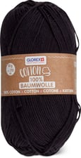 Fil Cotton, 100% coton, 50 g, noir