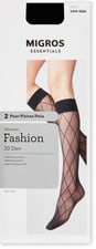 Kniestrümpfe 20 Den (Grösse: one size, Farbe: schwarz)