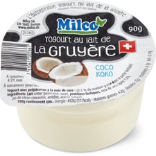Yogurt lait Gruyère coco