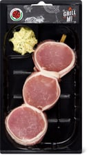 Grill mi brochette filet de porc lard