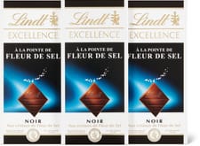 Lindt Excellence Plaque de chocolat Noir à la Pointe de Fleur de Sel