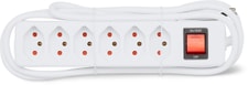 POWERSTRIP 6XT13 W. SWITCH WHITE