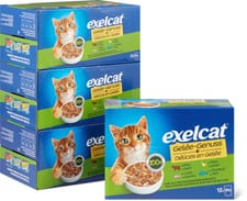 Exelcat Delizie di gelatina con manzo, con pollo, con salmone e con tonno